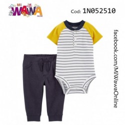 [B0] 2pz MC blanco rayas