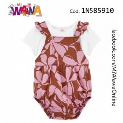 [F2] Overol calzoncito floral