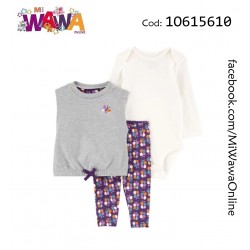 [J2] Chaleco plomo mariposita