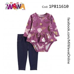 [F3] 2pz ML tutu morado flores