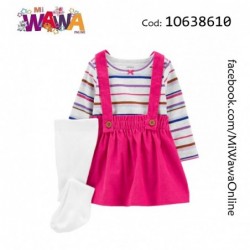 [H1] 3pz Pantys Faldita Fucsia