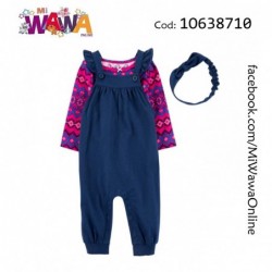 [F2] 3pz Overol azul vinchita
