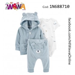 [G0] 3pz Casaca osito celeste