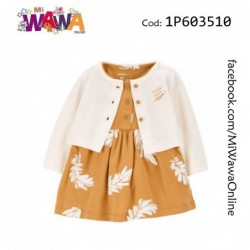 [H3] Vestido mostaza cardigan