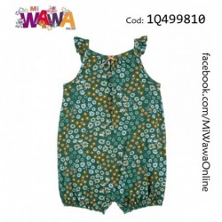 [K0] Romper verde flores