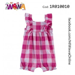 [B1] Enterizo fucsia cuadros