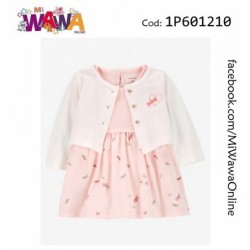 [L1] Vestido cardigan rosa