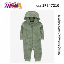 [D0] Enterizo verde capucha