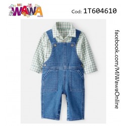 [L0] 2pz Overol camisa verde