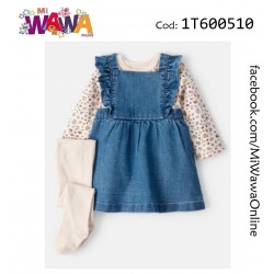 [F4] Overol faldita florcitas