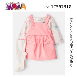 [F4] Overol faldita rosa...